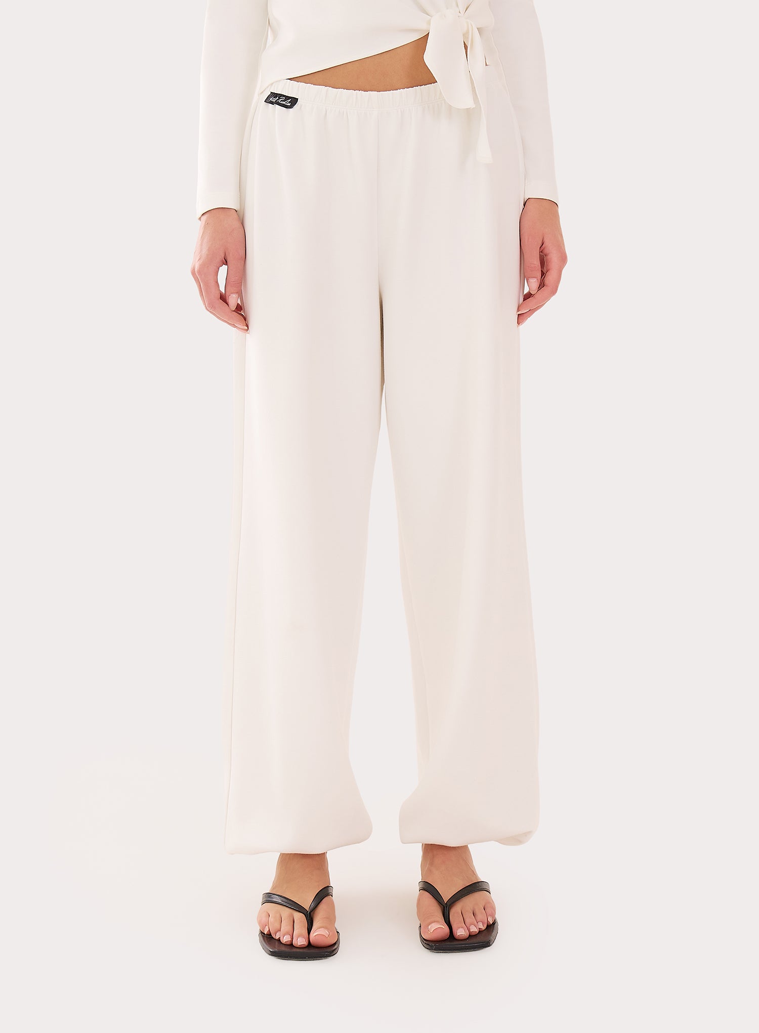 White Modal Balloon Leg Trousers